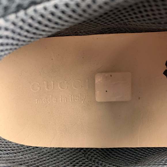 GUCCI Black Green Beaded Nylon Lace Up Sneakers - Picture 7 of 8